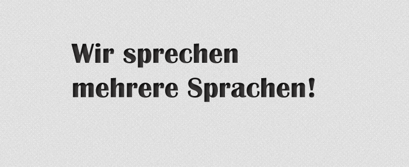 Wir sprechen mehrere Sprachen
